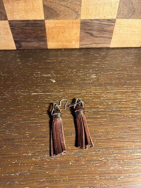 Leather Tassel Earrings